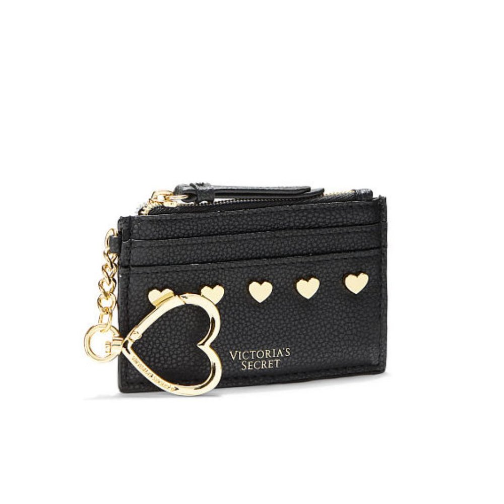 VICTORIA'S SECRET Heart Stud Card Case in black - Picture 1 of 3
